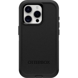 OtterBox iPhone 15 Pro (Only) Defender Series Case - BLACK, screenless, rugged & durable, with port protection