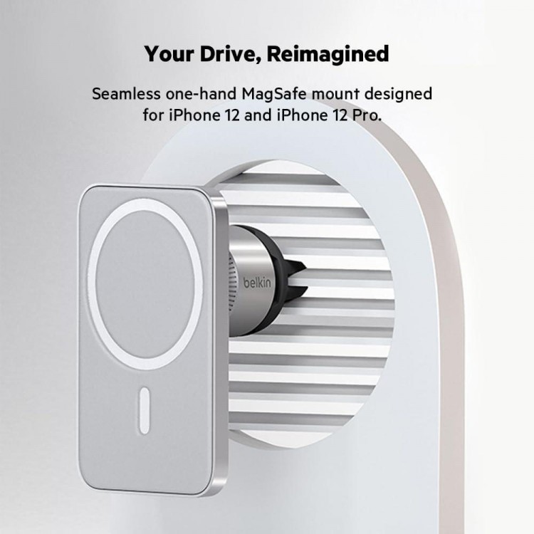 Belkin MagSafe Vent Mount Pro - for Car, Magnetic Phone Holder Compatible with iPhone 15, iPhone 15 Pro