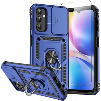 Military Grade Protective Case for Samsung Galaxy A14 5G - With Screen Protectors, Camera Cover and Magnetic Kickstand 