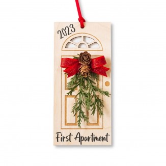 First Apartment Ornament 2023 - Handmade Holiday Decor for Couple