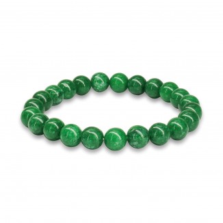 Crystal Vibe 8mm Stretchable Beaded Jade Bracelet for Women Men