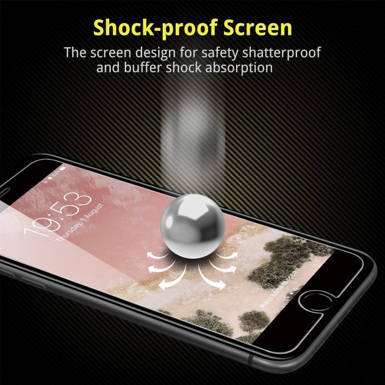 UNBREAKcable Shatterproof Tempered Glass Screen Protector for iPhone SE 2022/SE 2020, iPhone 8/7  for Apple 4.7''