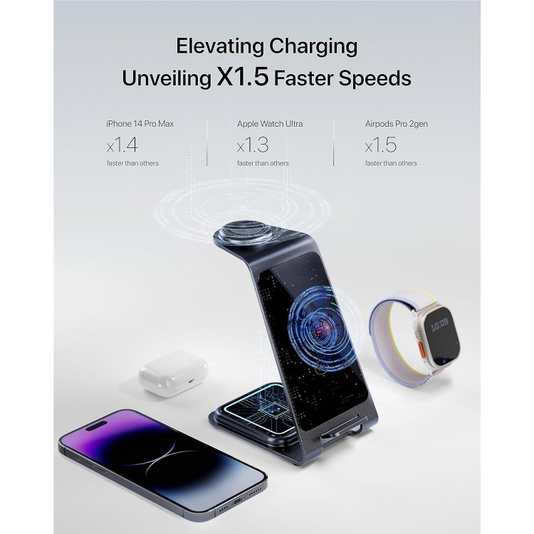 Intoval 3-in-1 Wireless Charging Station