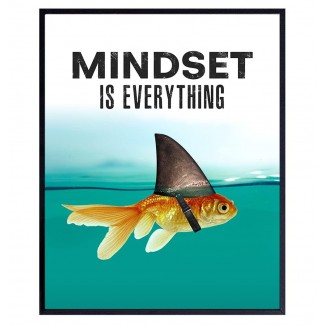 Mindset is Everything - Motivational Wall Art Poster for Home, Office