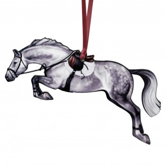 Hunter Jumper Horse Christmas Ornament, Sport Horse Jumping Decoration