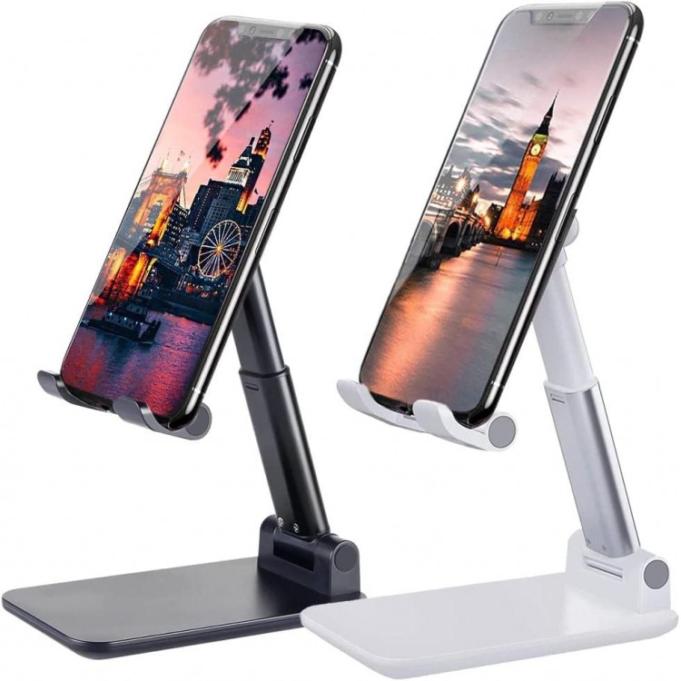 Meetuo 2 Pcs Cell Phone Stand, Adjustable Angle Height Phone Stand
