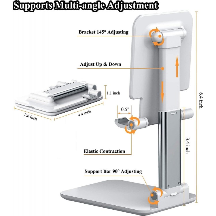 Meetuo 2 Pcs Cell Phone Stand, Adjustable Angle Height Phone Stand