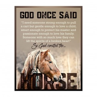 So God Created The Horse - Inspirational Wall Art Print