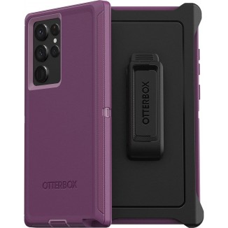 OtterBox Galaxy S22 Ultra Defender Series Case - HAPPY PURPLE, Rugged & Durable, with Port Protection