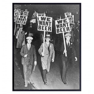 Vintage Prohibition Beer Poster LARGE 11x14 - Unique Wall Art Decor