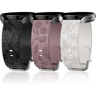 Flower Engraved Bands Compatible with Samsung Galaxy Watch