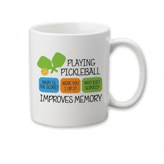 CANARY ROAD Pickleball Improves Memory Mug |Pickleball Player Mug