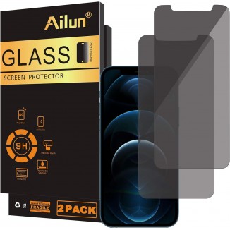 Ailun Privacy Screen Protector for iPhone 12 Pro Max 2020 [6.7 Inch] 2Pack Anti Spy Private Case Friendly Tempered Glass