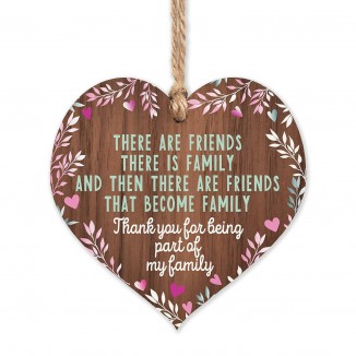 Friends plaque | Friends that are family wooden heart