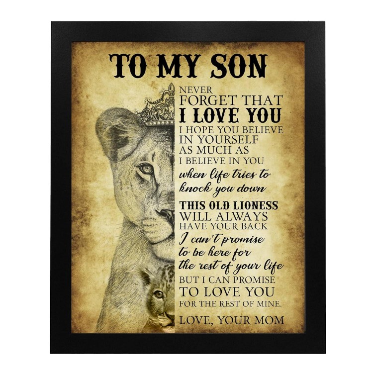 To My Son Never Forget That I Love You - Motivational Wall Art Print
