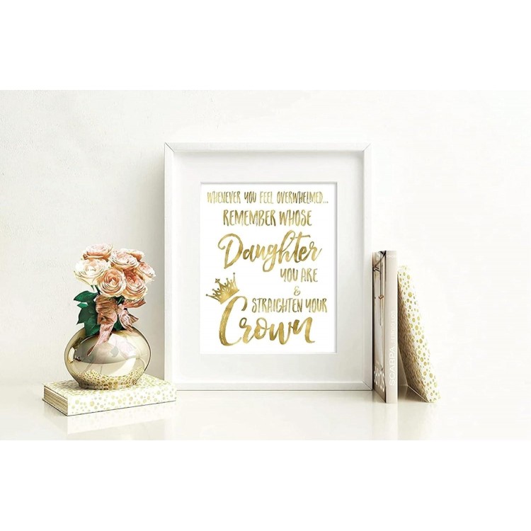 Bedroom Decor for Teen Girls-8x10 UNFRAMED Gold Foil Poster