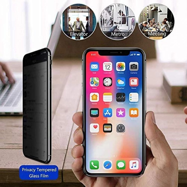 [2 Pack] Privacy Screen Protector for iPhone 11/XR, YMHML Tempered Glass Anti-Spy Bubble Free Case Friendly Easy Installation Film
