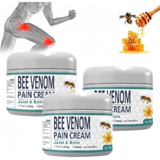 3 pcs Bee Venom Pain and Bone Healing Cream,Pain Relief Cream for Muscle