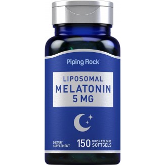 Piping Rock Liposomal Melatonin 5mg |Non-GMO, Gluten Free Supplement