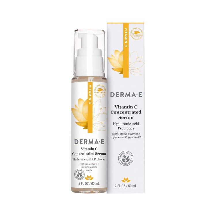 DERMA E Vitamin C Concentrated Serum with Hyaluronic Acid–All Natural