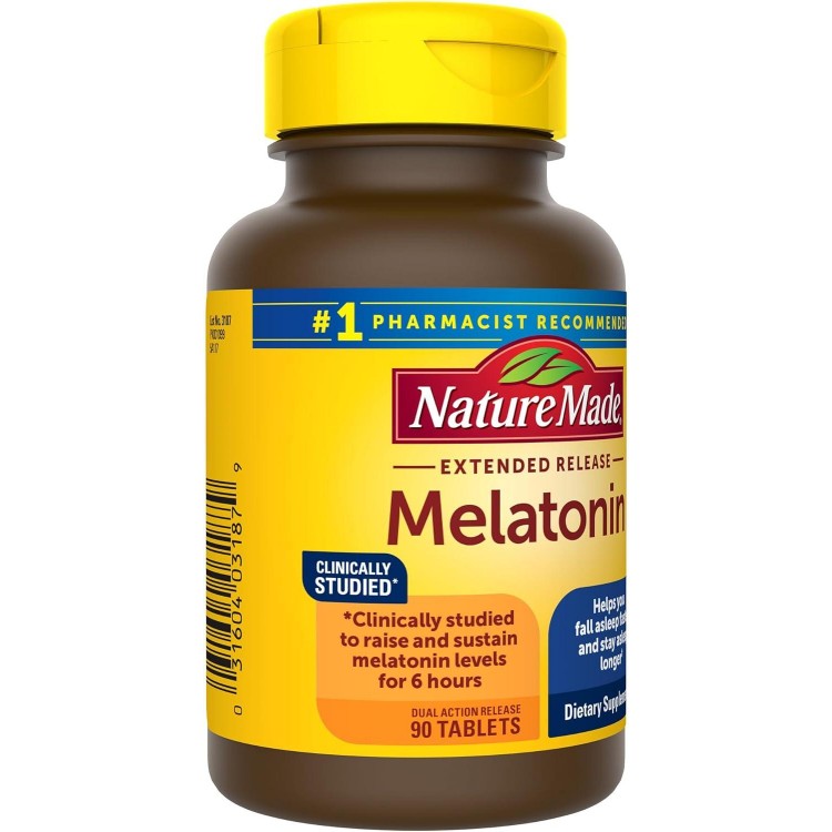Melatonin Extended Release Tablets,100% Drug Free Sleep Aid for Adults