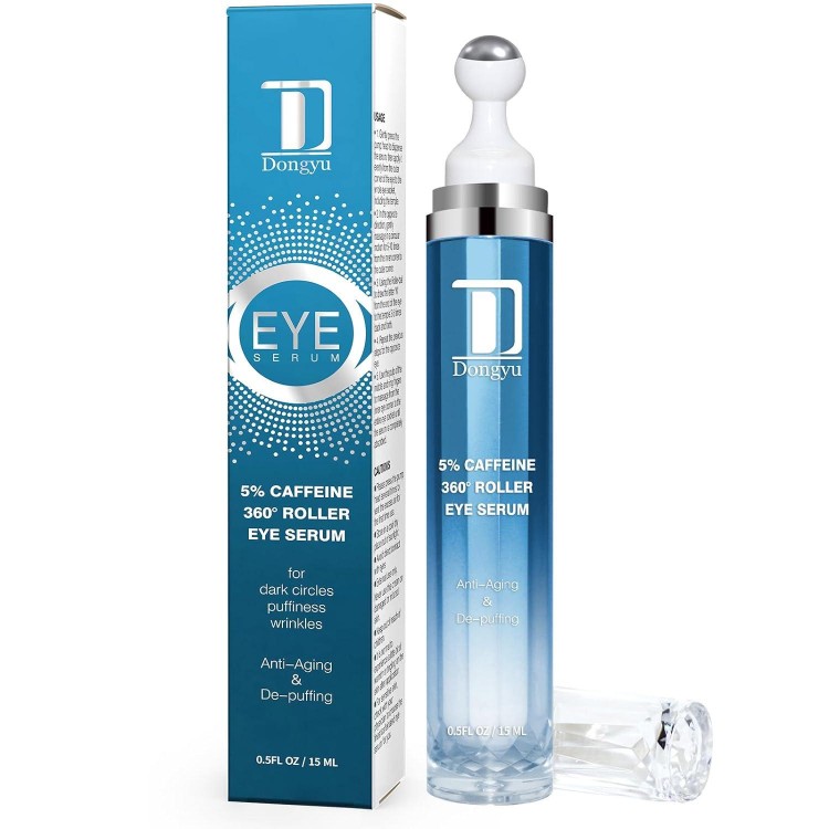 Dongyu Caffeine Eye Serum and Under Eye Roller Cream for Dark Circles