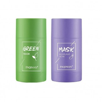 HuaQing 2 Pcs Green Tea Face Mask, Deep Cleanse,Blackhead Removal