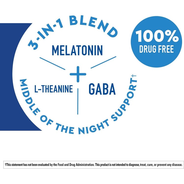 Melatonin 1 mg, L theanine 100 mg, and GABA 100mg, Sleep Supplement