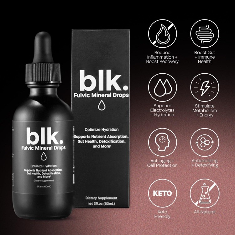 blk. PH 8+ Natural Mineral Alkaline Water Drops Electrolyte Infused