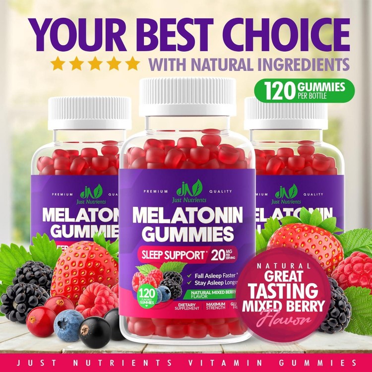 Melatonin 20mg Gummies for Adults - Maximum Strength Sleep Gummies