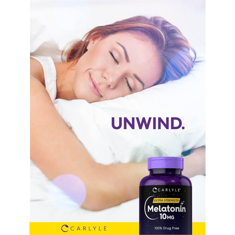 Melatonin 10mg | Vegetarian, Non-GMO, Gluten Free Supplement