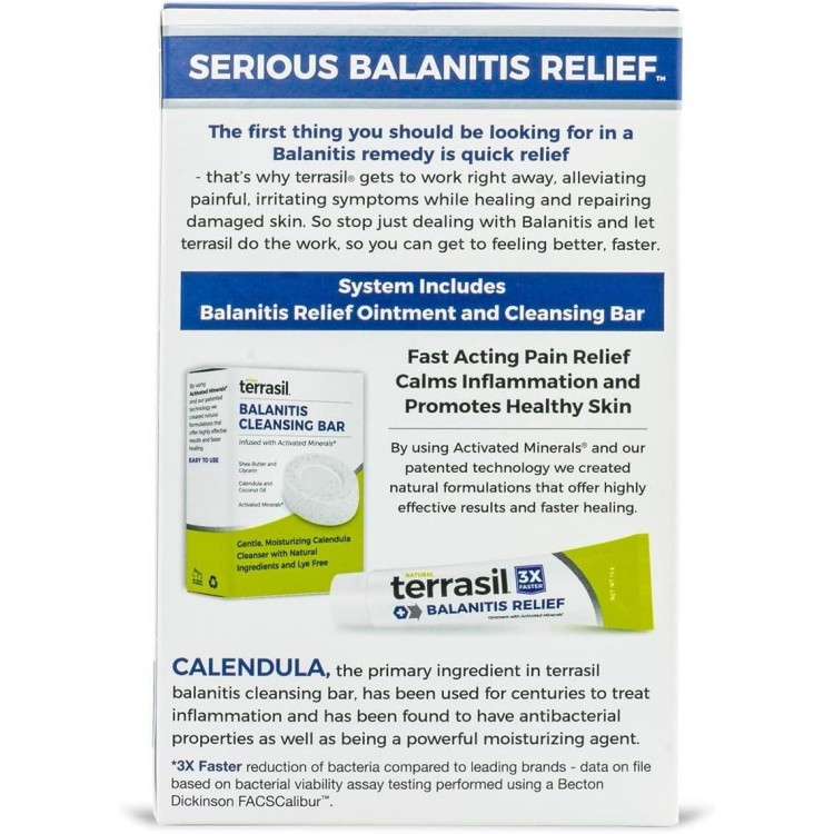 Balanitis Treatment 2-Product Ointment and Cleansing Bar System