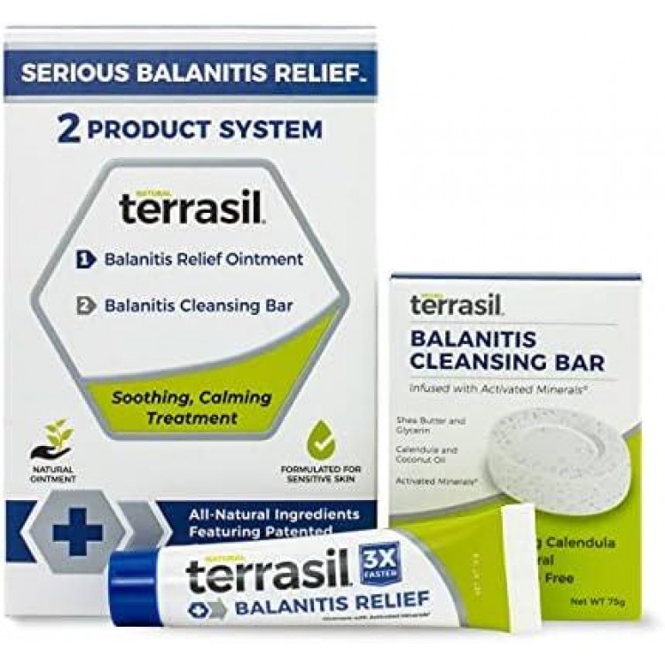 Balanitis Treatment 2-Product Ointment and Cleansing Bar System