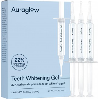 22% Teeth Whitening Gel Syringe Refill Pack,30 Whitening Treatments