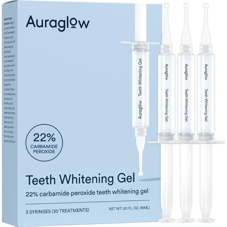 22% Teeth Whitening Gel Syringe Refill Pack,30 Whitening Treatments