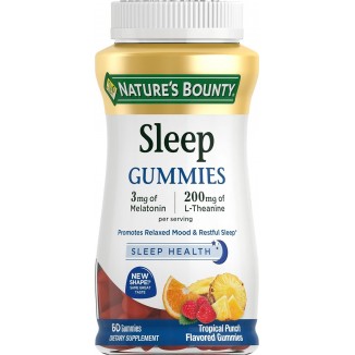 Nature’s Bounty Sleep Gummies, 3mg Melatonin and 200mg L-theanine