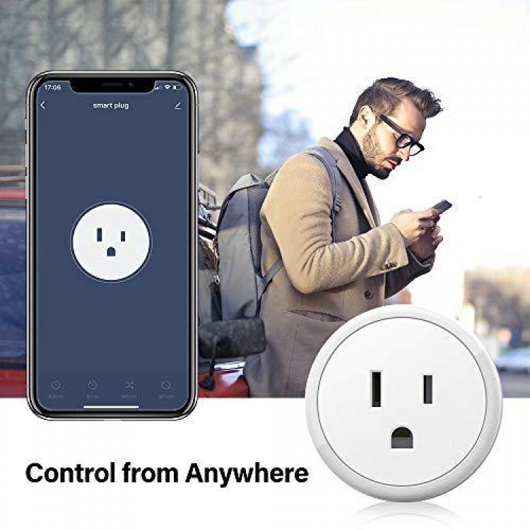 Aoycocr Smart Plugs That Work with Alexa Echo Google Home for Voice Control, Smart Home Mini WiFi Outlet