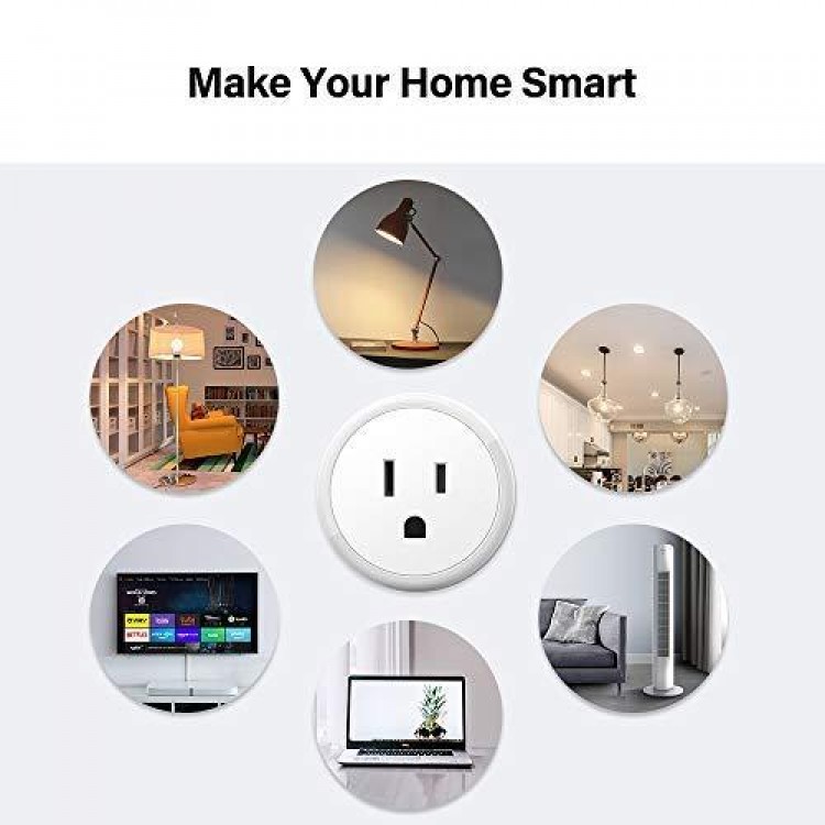 Aoycocr Smart Plugs That Work with Alexa Echo Google Home for Voice Control, Smart Home Mini WiFi Outlet