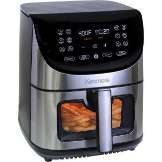 Kenmore 8 Qt Air Fryer, Family Size, 1700W, 12 Preset Cooking Functions