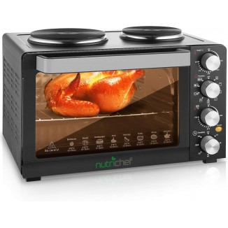 NutriChef Kitchen Convection Electric Countertop Rotisserie Toaster