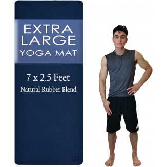 Tatago Extra Large Yoga Mat Thick Extra Wide and Long-84x30in-Comfortable Natural Rubber Yoga Mat Blend that's Non Slip