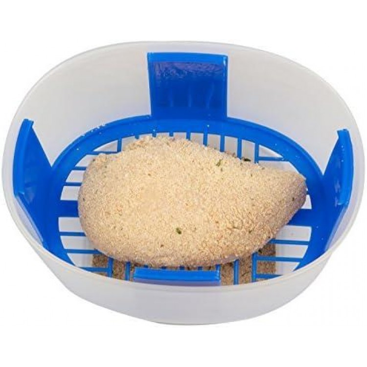 The Original Better Breader Bowl- All-in-One Mess-Free Batter Breading Station for Home & On-the-Go- Pour Seasoning