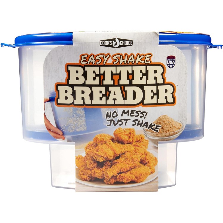 The Original Better Breader Bowl- All-in-One Mess-Free Batter Breading Station for Home & On-the-Go- Pour Seasoning