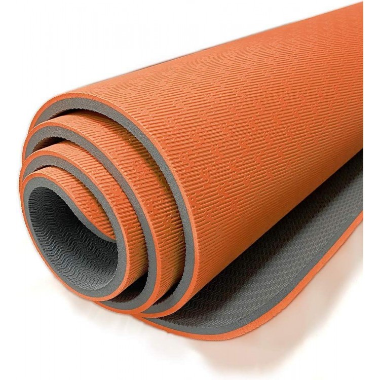 Hatha Yoga Extra Thick TPE Yoga Mat - 72x 32 Thickness 1/2 Inch -Eco Friendly SGS Certified - With High Density Anti-Tear Exercise Bolster