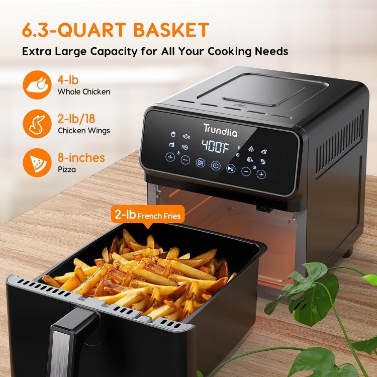 8-in-1 Air fryer 6.3-Quart Metal Smart Combo Oven 1500W Air Fryer oven