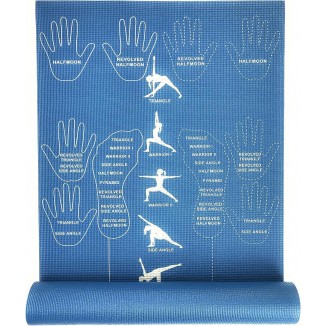 Instructional Yoga Mat/Educational Yoga Mat (Best Yoga Mat for Beginners Extra Thick Extra Long Learn Yoga