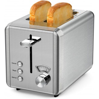 Toaster Stainless Steel, 6 Bread Shade Settings, Bagel/Defrost/Cancel Function, 1.5in Wide Slot, High Lift Lever