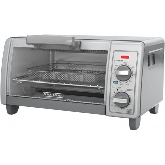 BLACK+DECKER 4-Slice Toaster Oven with Air Fry Technology, TO1785SGC, Gray