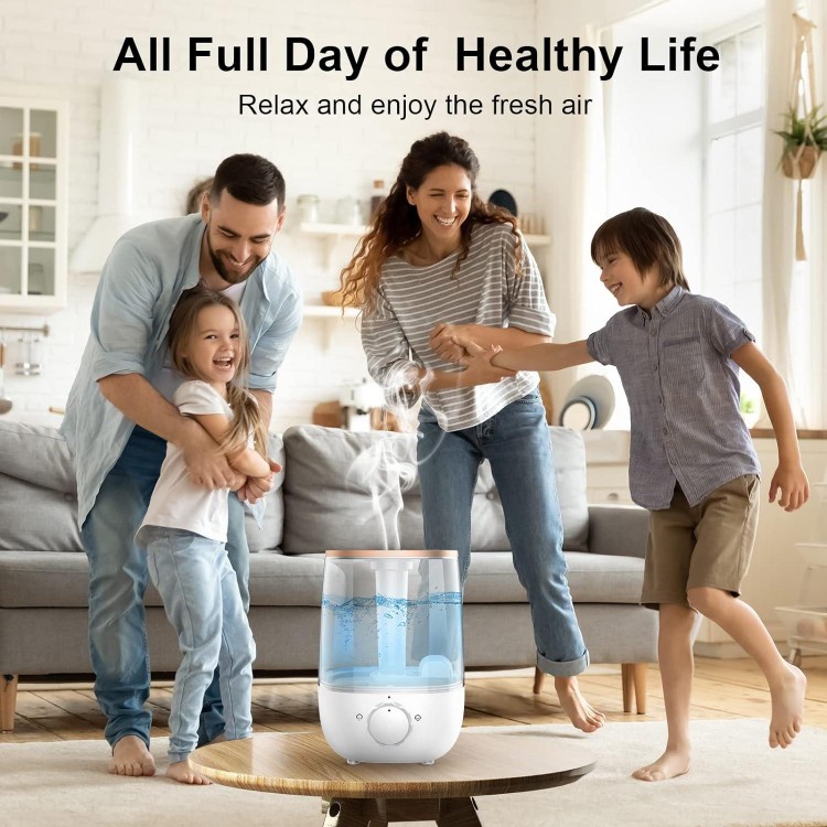 HLS Cool Mist Humidifiers for Bedroom, 3.5L Ultrasonic Air Humidifier