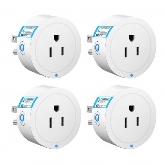 Smart Plug 4Pack, WiFi Plugs Compatible with Alexa & Google Assistant, Smart Outlet with Timer Schedule